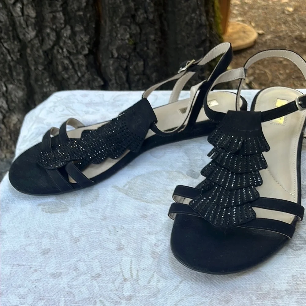 Jennifer Lopez Black Strappy Sandals - Picture 1 of 11